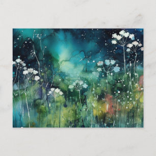 Cartão Postal Cartão-postal de Colagem de Álcool Floral