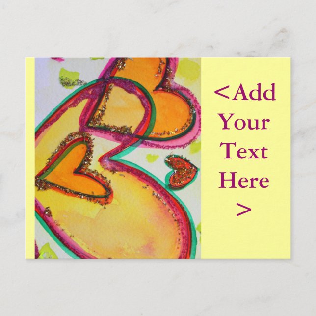 Cartão Postal Cartão-postal de Conexão de Corações de Ria (Frente)