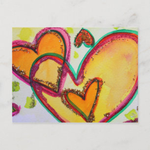 Cartão Postal Cartão-postal de Conexão de Corações de Ria