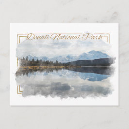 Cartão Postal Cartão-postal de cor d'água Denali Alaskan