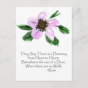 Cartão Postal Cartão-postal de cor d'água para Rumi da porta