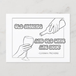 Cartão Postal Cartão-postal de cor do provérbio alemão