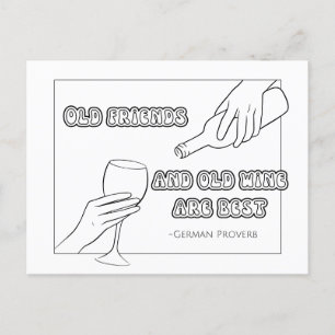 Cartão Postal Cartão-postal de cor do provérbio alemão