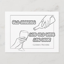 Cartão Postal Cartão-postal de cor do provérbio alemão