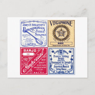 Cartão Postal Cartão-postal de Cordas de Banjo
