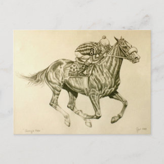 Cartão Postal Cartão-postal de corrida de cavalos