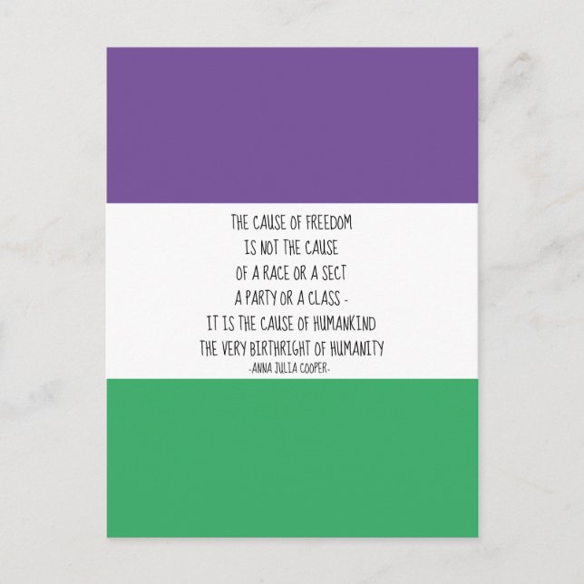 Cartão Postal Cartão-postal de Cotação Anna Julia Cooper (Frente)