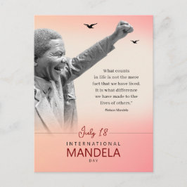 Cartão Postal Cartão-postal de Cotação do Dia de Mandela | Inspi