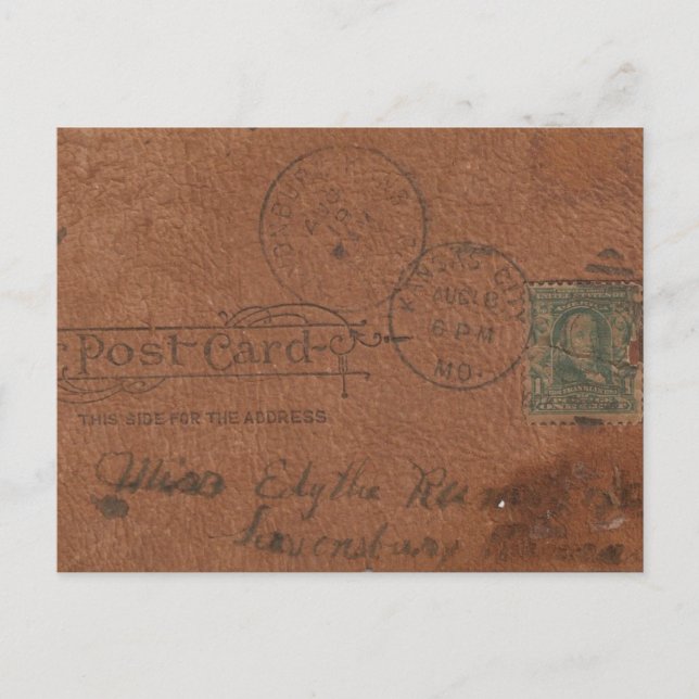 Cartão Postal Cartão-postal de couro antigo (Frente)