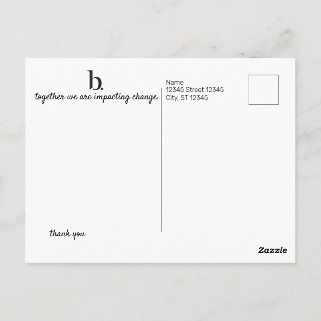 Cartão Postal Cartão-postal de crédito do produto Beautycounter (Verso)