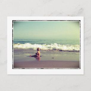 Cartão Postal Cartão-postal de criança em praia
