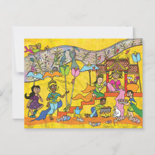 Cartão Postal Cartão-postal de dança Devas - Cartoon Apsara
