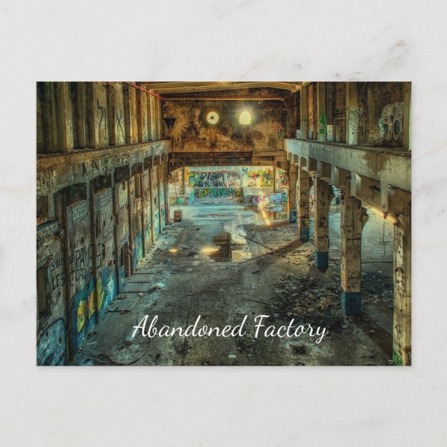 Cartão Postal Cartão-postal de Decidência de Fábrica Abandonado (Frente)