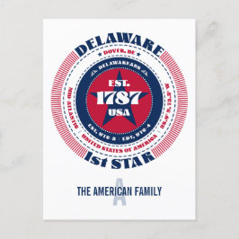Cartão Postal Cartão-postal de Delaware, Dover, de Monograma Pat