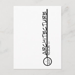 Cartão Postal Cartão-postal de desenho da arquitetura (escuro)
