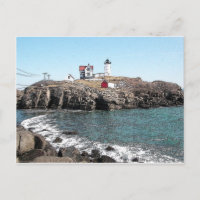 Cartão-postal de desenho de tinta com farol