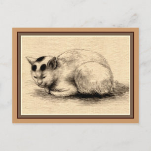 Cartão Postal Cartão-postal de Desenho de Tinta Japonesa para Ca