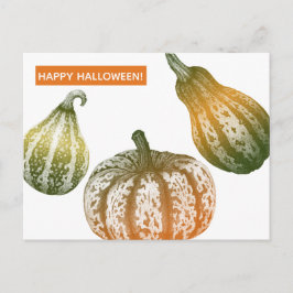 Cartão Postal Cartão-postal de desenho do Autumn Pumpkins Stippl