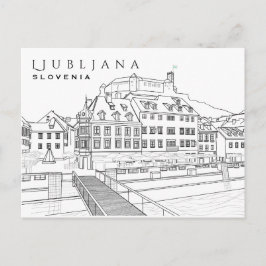 Cartão Postal Cartão-postal de desenho Ljubljana