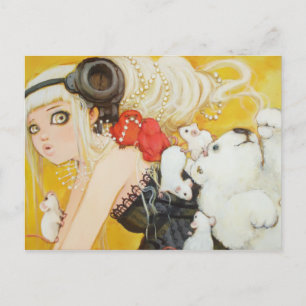 Cartão Postal Cartão-postal de Desordem em Vestido