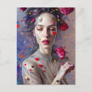 Cartão Postal Cartão-postal de Deusa Namorados bonito