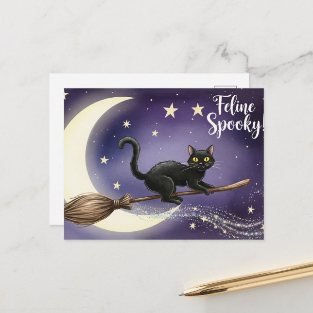 Cartão Postal Cartão-postal de Dia das Bruxas (Frente/Verso In Situ)