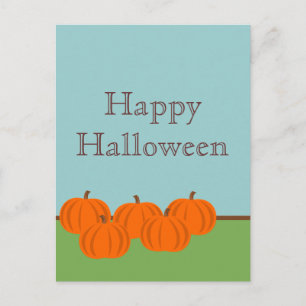 Cartão Postal Cartão-postal de Dia das Bruxas com Pumpkin Patch