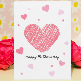 Cartão Postal Cartão-postal de Dia de as mães minimalista