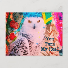 Cartão Postal Cartão-postal de Dia de os namorados Sassy Owl