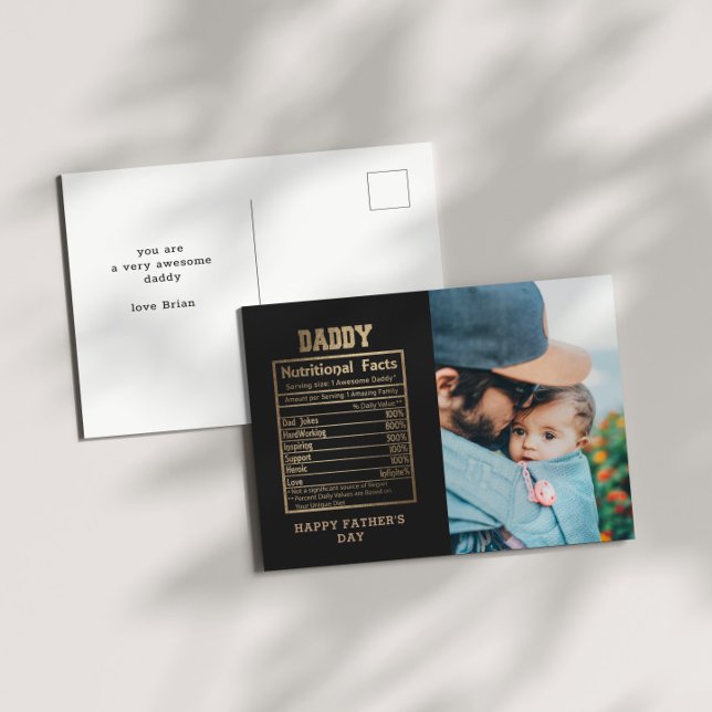 Cartão Postal Cartão-postal de Dia de os pais de Fatos Nutricion (Criador carregado)