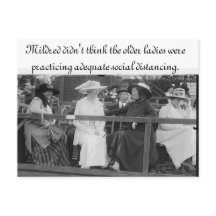 Cartão-postal de Distância Social Adequado