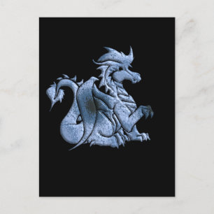 Cartão Postal Cartão-postal de Dragão com asa Azul