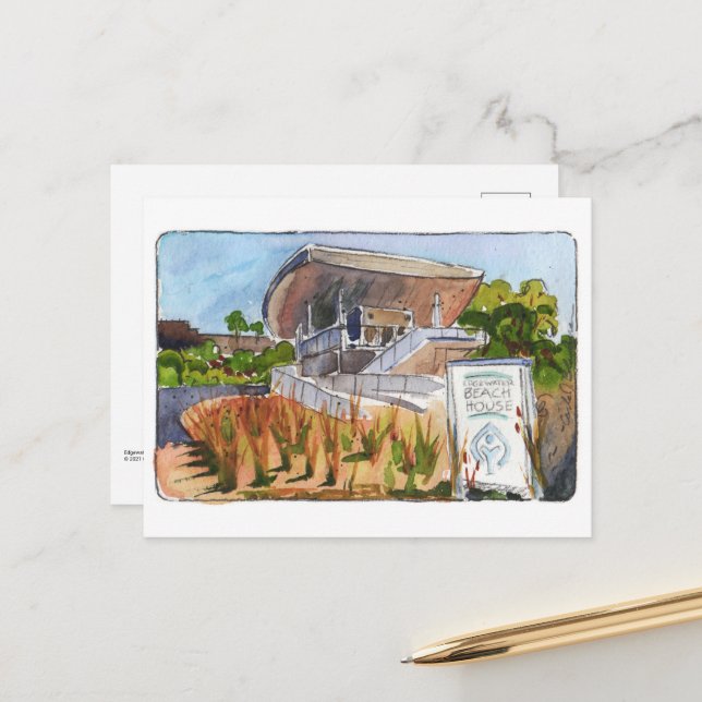 Cartão Postal Cartão-postal de Edgewater Beach House (Frente/Verso In Situ)