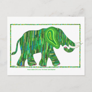 Cartão Postal Cartão-postal de elefante Jerry Green Jade