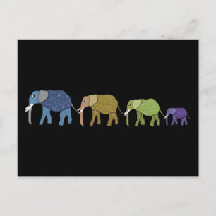 Cartão Postal Cartão-postal de elefantes africanos