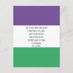 Cartão Postal Cartão-postal de Emily Dickinson