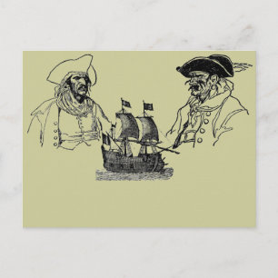 Cartão Postal Cartão-postal de entrega pirata
