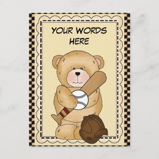 Cartão Postal Cartão-postal de esporte de baseball (Frente)