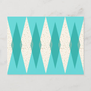 Cartão Postal Cartão-postal de Estilo Moderno do Meio século