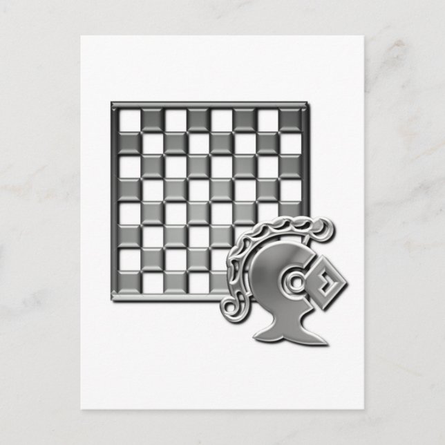 Cartão Postal Cartão-postal de estratégia de xadrez (Frente)