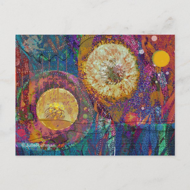 Cartão Postal Cartão-postal de exploração digital abstrato (Frente)