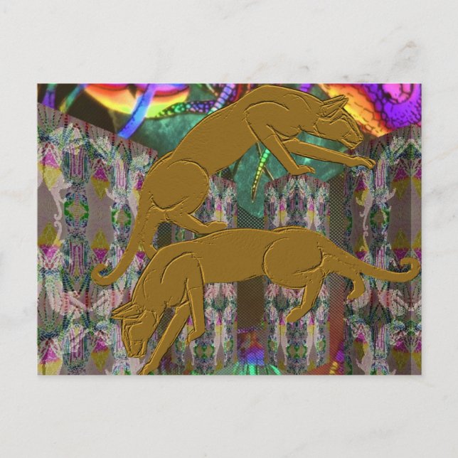 Cartão Postal Cartão-postal de Fantasia do Cougar (Frente)