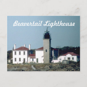 Cartão Postal Cartão-postal de farol de Beavertail 4