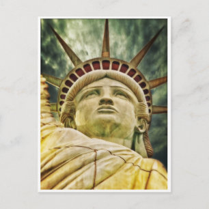 Cartão Postal Cartão-postal de fechamento da estátua da liberd