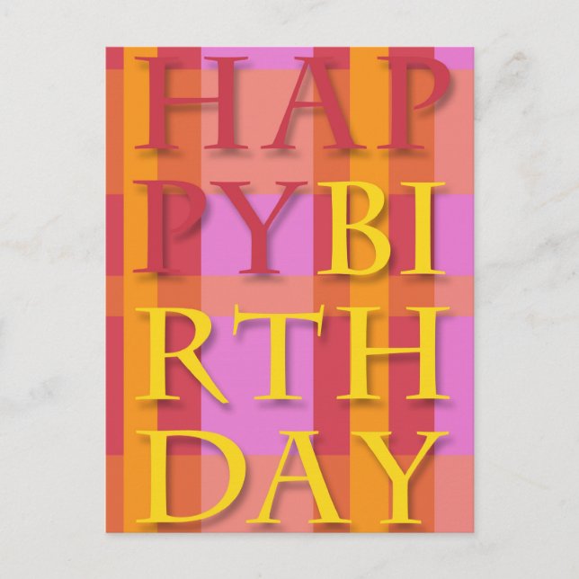 Cartão Postal Cartão-postal de Feliz Aniversário (Frente)