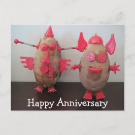 Cartão Postal Cartão-postal de feliz aniversário de batatas espa