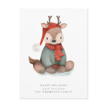 Cartão-postal de Feriado de Cores Aquáticas para R