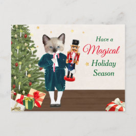 Cartão Postal Cartão-postal de Feriado de Kittens Nutcracker
