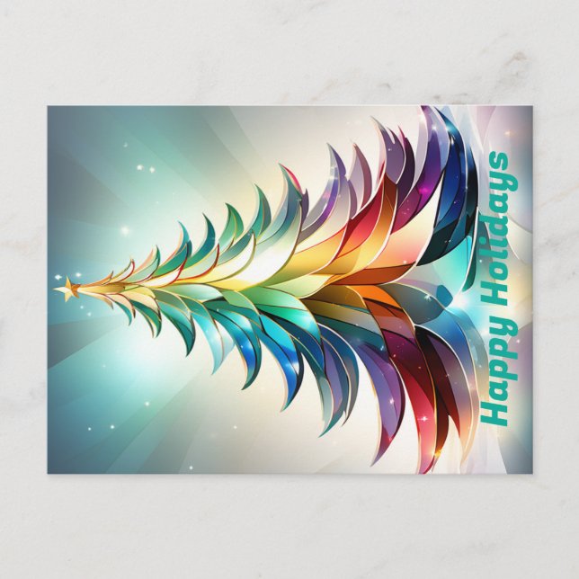 Cartão Postal Cartão-postal de feriados felizes personalizados.  (Frente)