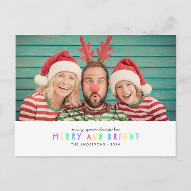 Cartão Postal Cartão-postal de Férias com Solteiro Brilhante (Frente)